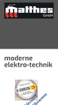 Mobile Screenshot of matthes-elektro.de