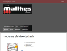 Tablet Screenshot of matthes-elektro.de